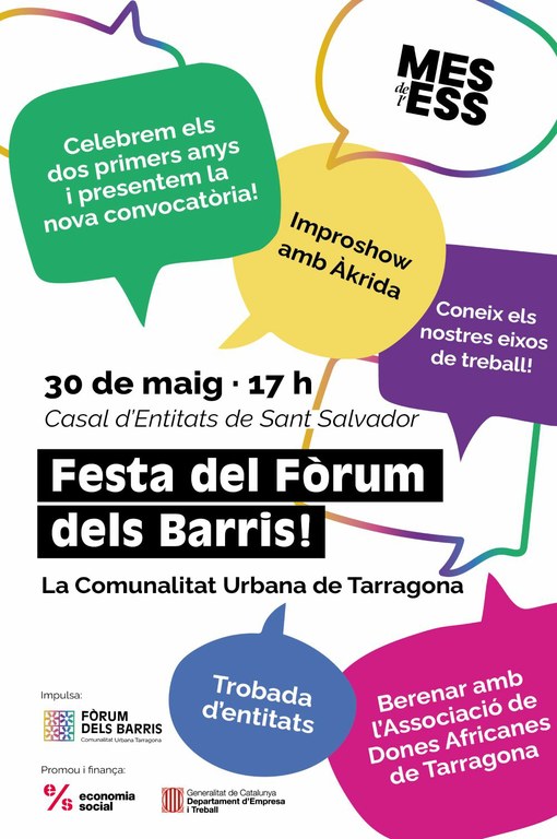 Festa de Fòrum dels Barris, la Comunalitat Urbana de Tarragona