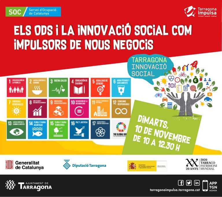 Tarragona Impulsa organitza una jornada sobre innovació social i objectius de desenvolupament sostenible