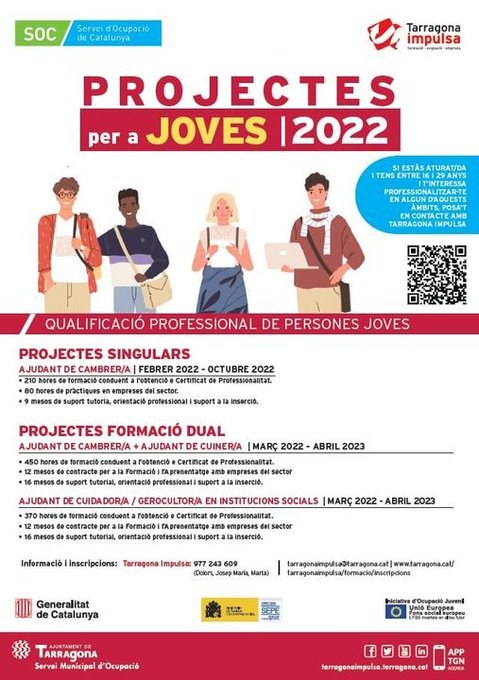 L'Ajuntament de Tarragona busca joves per a dos programes de qualificació professional
